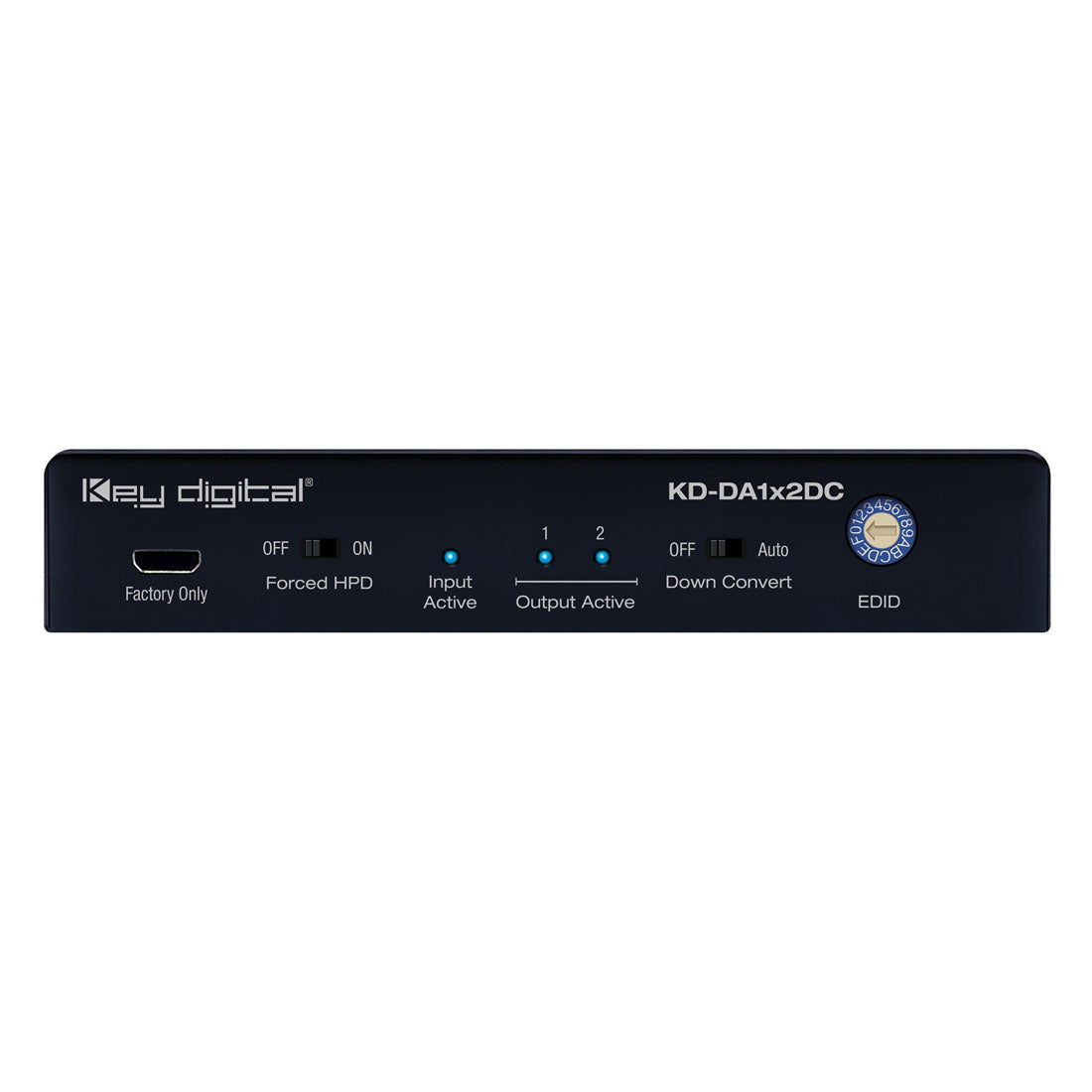 Key Digital KDDA1X2DC 2 Output HDMI Splitter Distribution Amp