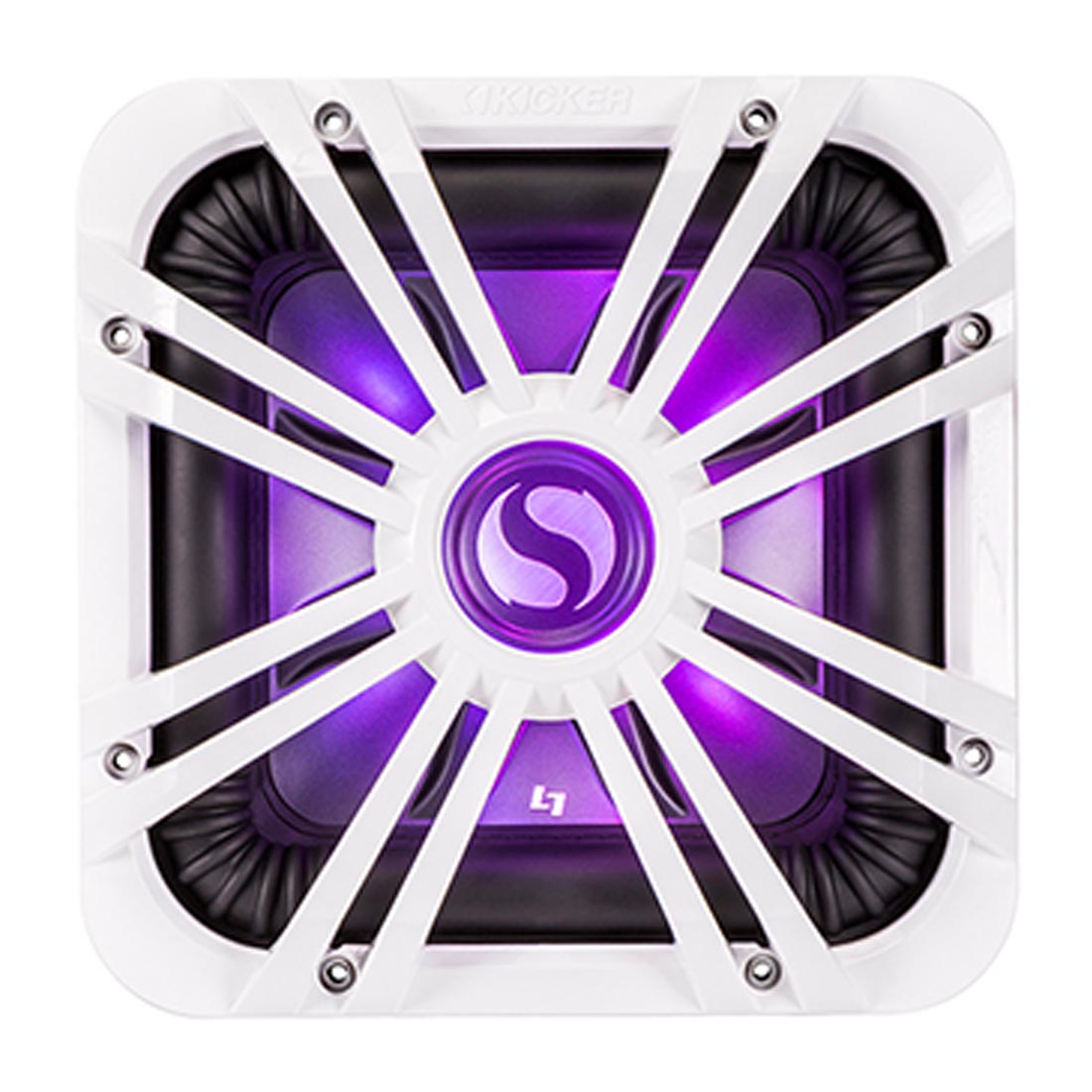 Kicker 11L710GLW 10" Square LED Grille for Solo-Baric L7 Subwoofer - White