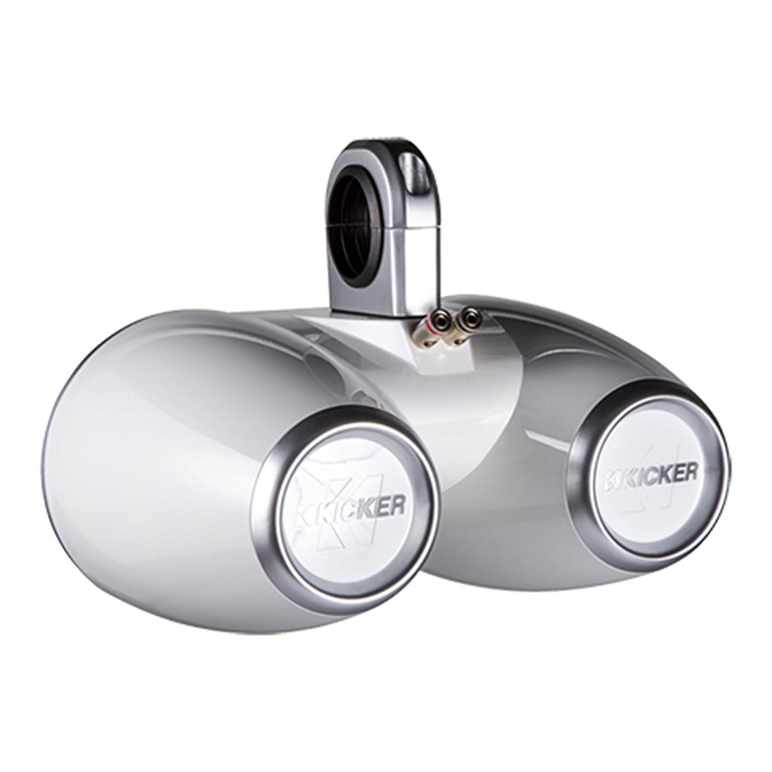 Kicker 12KMTEDW 6.5” Double Unloaded Tower Enclosures for Kicker 6.5" Marine Speakers - White