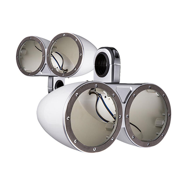 Kicker 12KMTEDW 6.5” Double Unloaded Tower Enclosures for Kicker 6.5" Marine Speakers - White