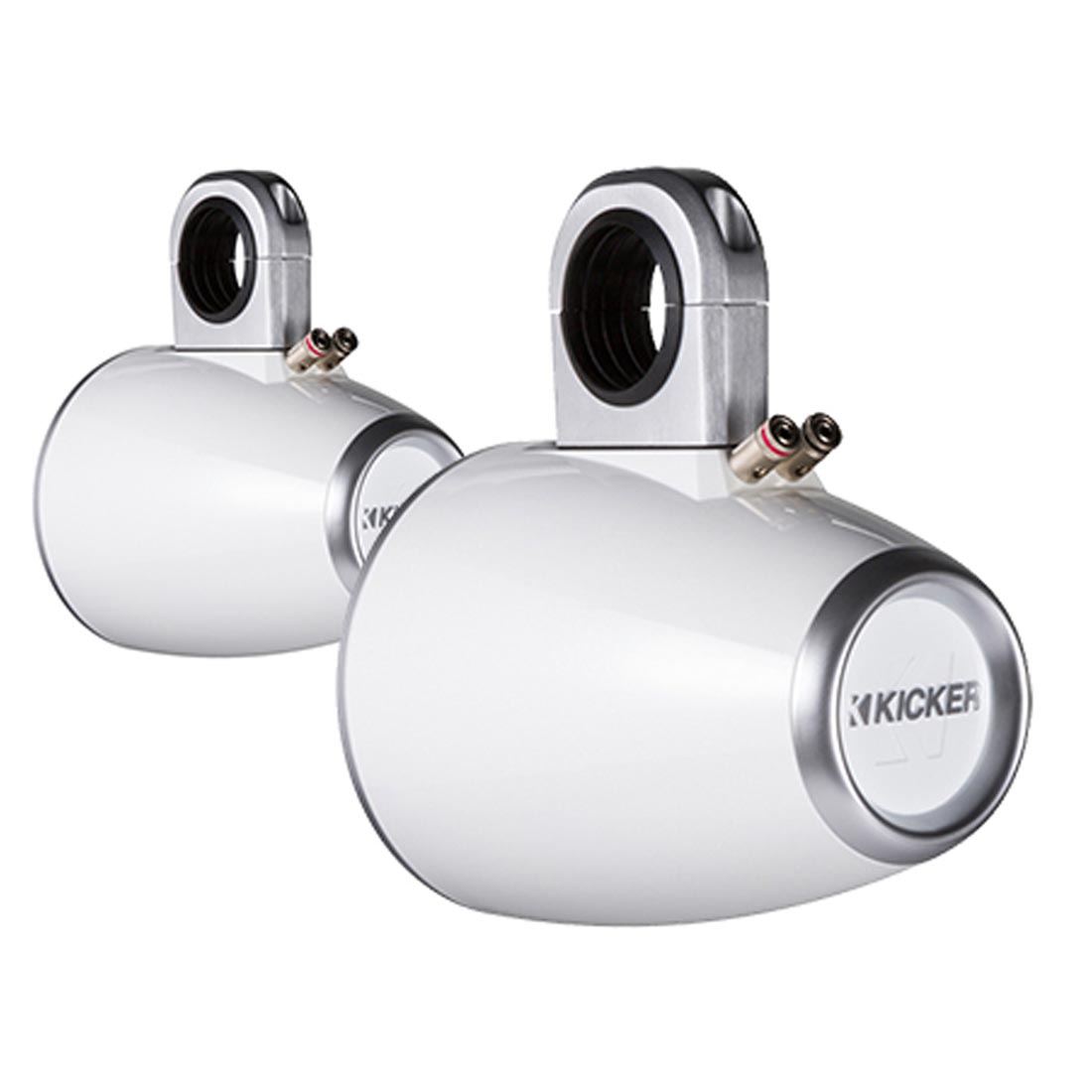 Kicker 12KMTESW 6.5” Unloaded Tower Enclosures for Kicker 6.5" Marine Speakers - White