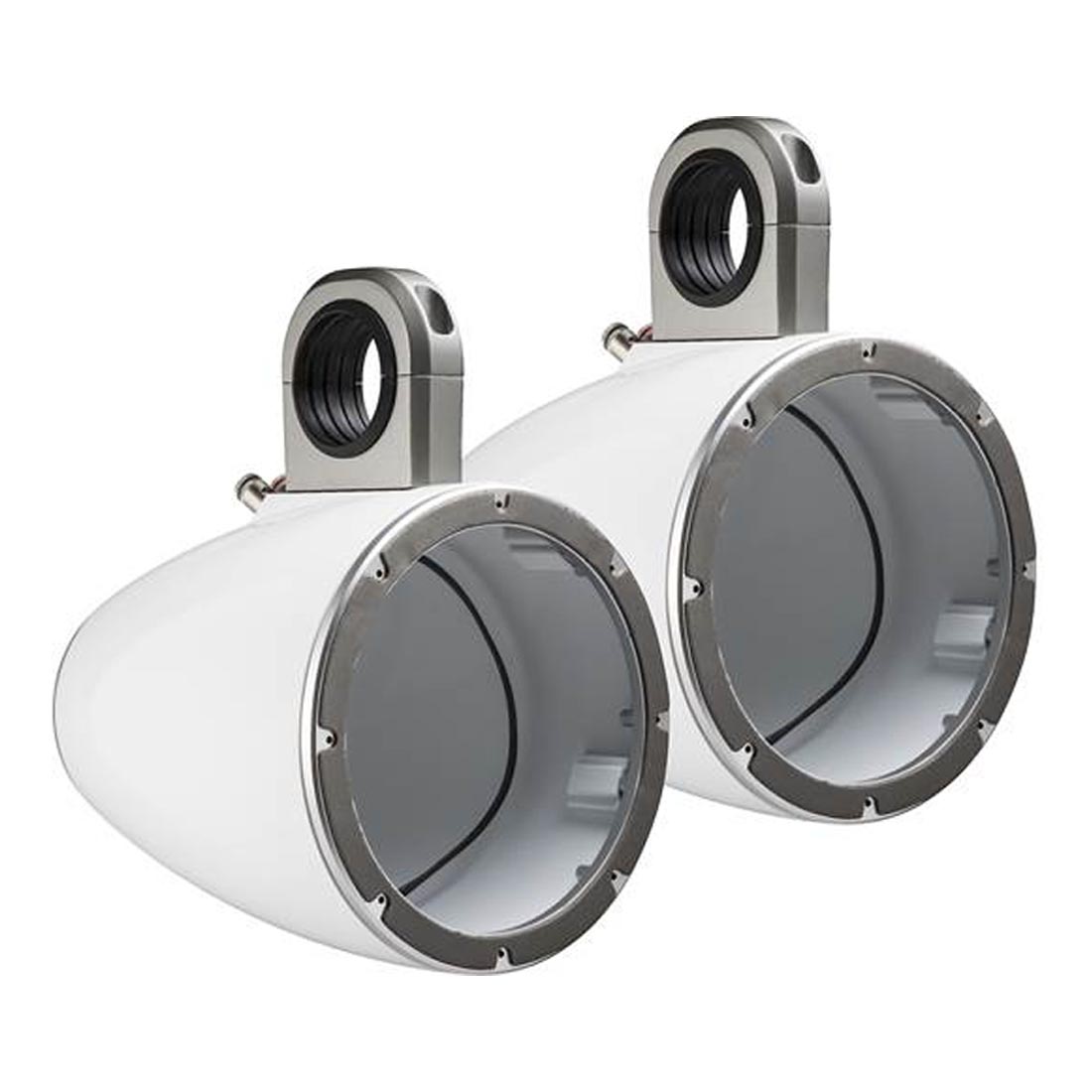 Kicker 43KMTES8W 8” Unloaded Tower Enclosures for Kicker 8" Marine Speakers - White