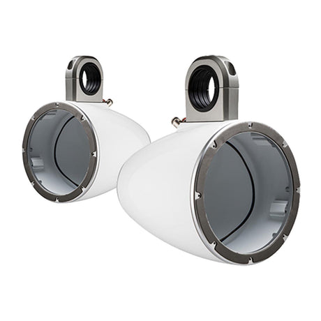 Kicker 43KMTES8W 8” Unloaded Tower Enclosures for Kicker 8" Marine Speakers - White