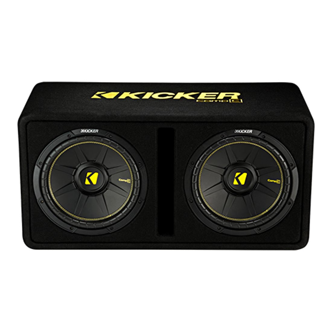 Kicker 44DCWC122 2-Ohm 600W Ported Enclosure with Dual 12" CompC Subwoofers