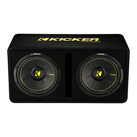 Kicker 44DCWC122 2-Ohm 600W Ported Enclosure with Dual 12" CompC Subwoofers