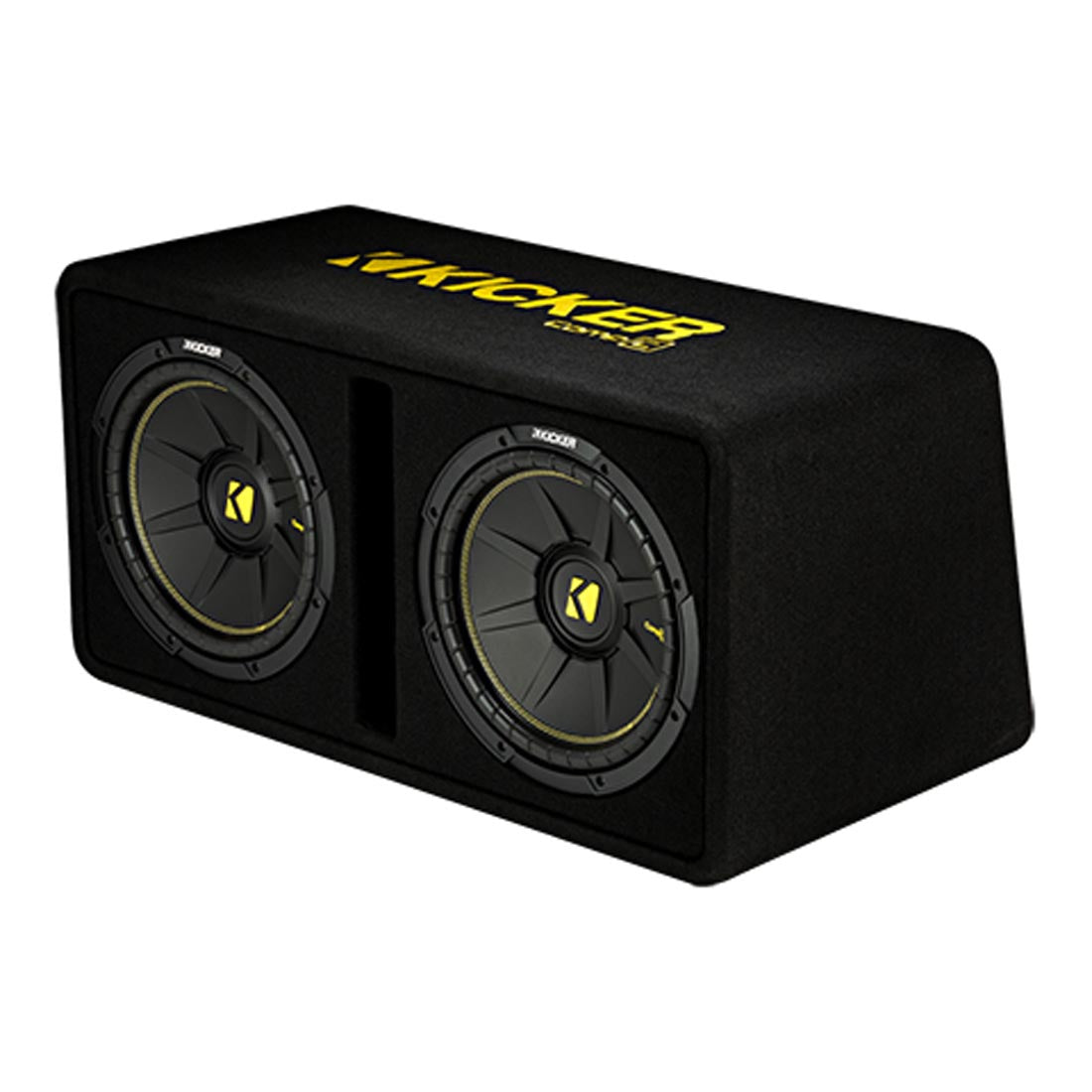Kicker 44DCWC122 2-Ohm 600W Ported Enclosure with Dual 12" CompC Subwoofers