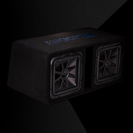 Kicker 44DL7S122 Ported 2-Ohm Enclosure with Dual Solo-Baric L7S Series 12" Subwoofers