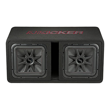 Kicker 45DL7R122 1200W Loaded 2-Ohm Vented Enclosure with Dual Solo-Baric L7R 12" Subwoofers
