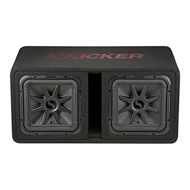 Kicker 45DL7R122 1200W Loaded 2-Ohm Vented Enclosure with Dual Solo-Baric L7R 12" Subwoofers