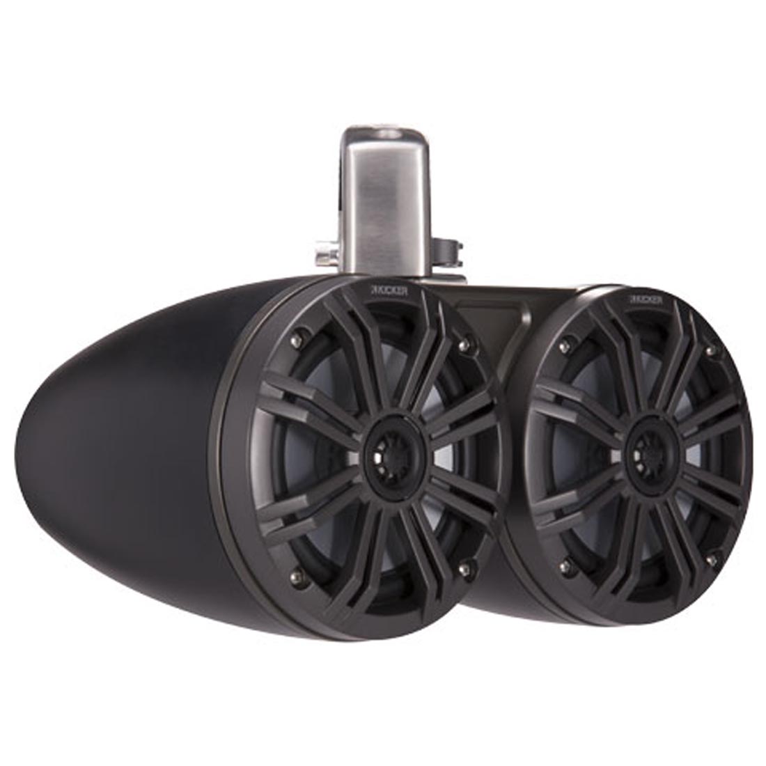 Kicker 45KMTDC65 Dual 6.5" Wakeboard Tower Speakers - Charcoal Black