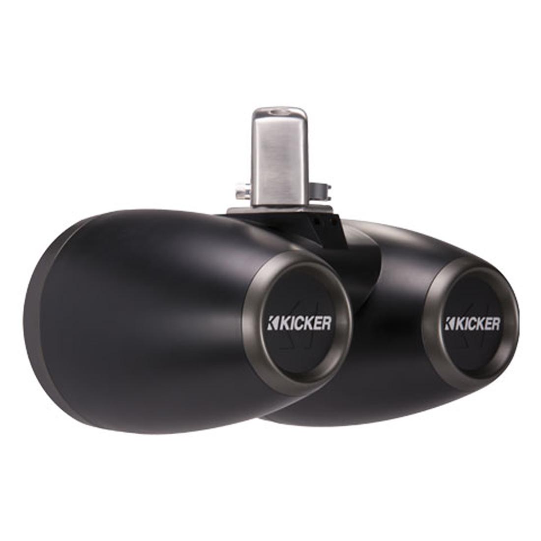 Kicker 45KMTDC65 Dual 6.5" Wakeboard Tower Speakers - Charcoal Black