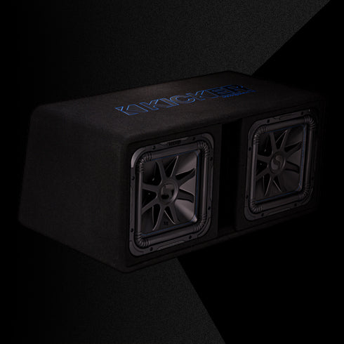 Kicker 45VL7R122 Loaded 2-Ohm Vented Enclosure with Single Solo-Baric L7R 12" Subwoofer
