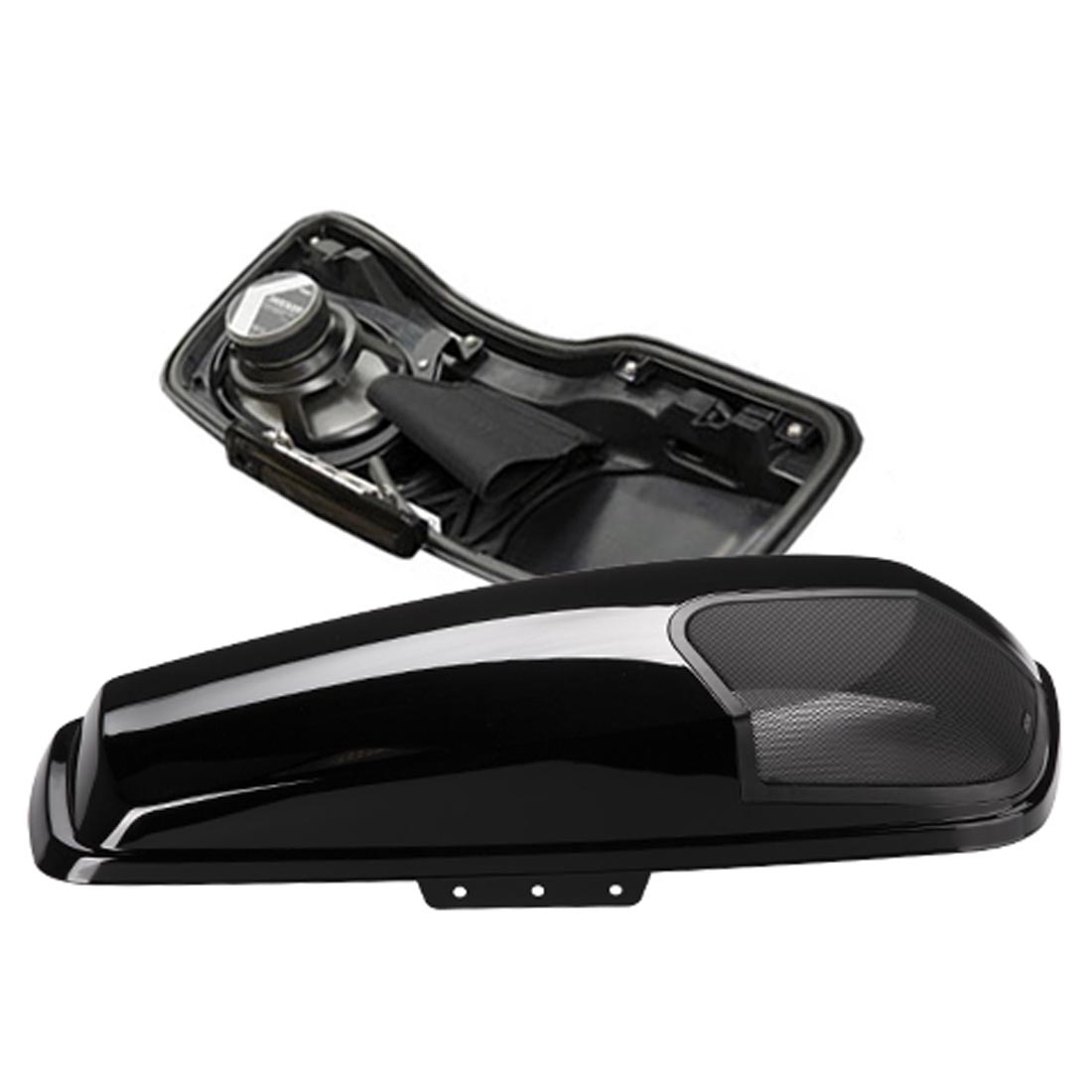 Kicker 46HDBL69VB 6"x9" Loaded Bag Lids Kit for Select 2014+ Harley-Davidson Motorcycles - Vivid Black