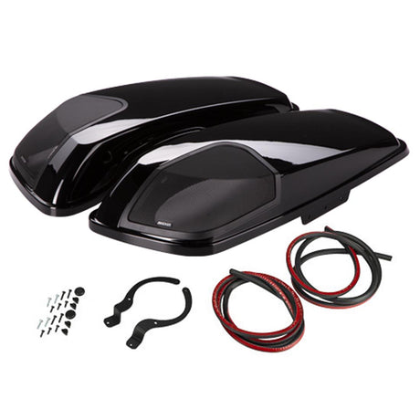 Kicker 46HDBL69VB 6"x9" Loaded Bag Lids Kit for Select 2014+ Harley-Davidson Motorcycles - Vivid Black