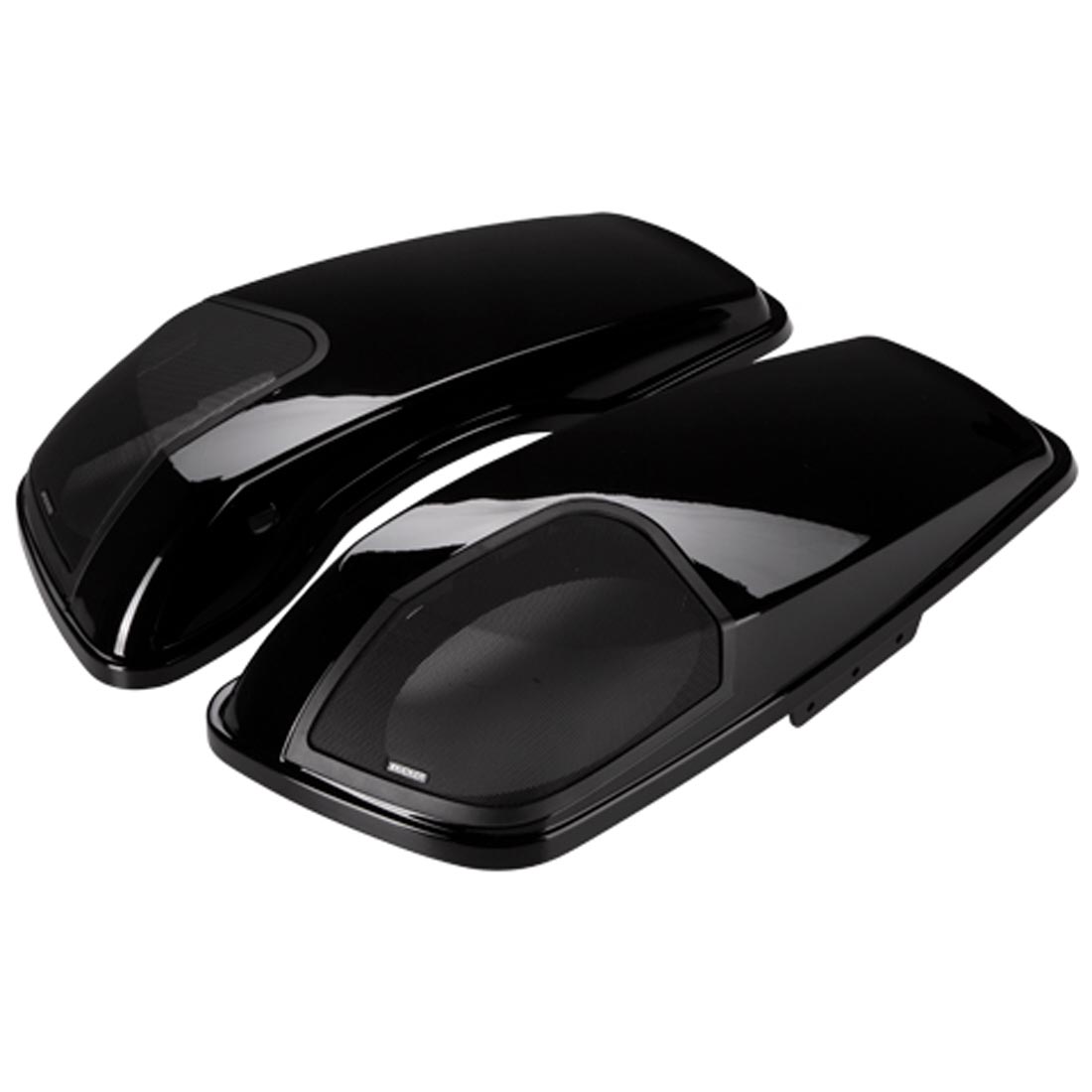 Kicker 46HDBLVB Unloaded Bag Lids for Select 2014+ Harley-Davidson Motorcycles - Vivid Black