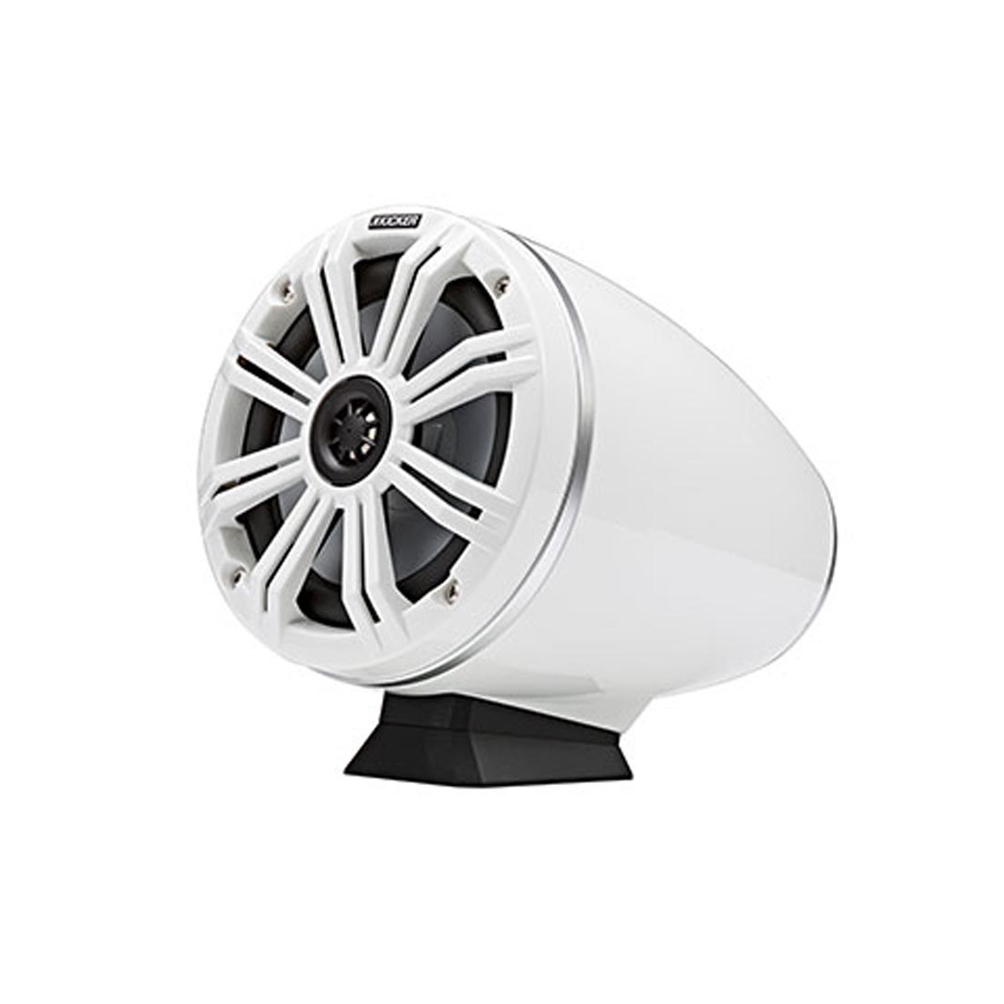 Kicker 46KMFC65W 6.5" Coaxial Tower Marine Speakers – White