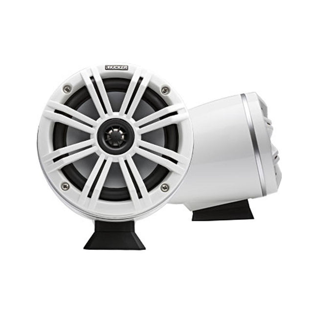 Kicker 46KMFC65W 6.5" Coaxial Tower Marine Speakers – White