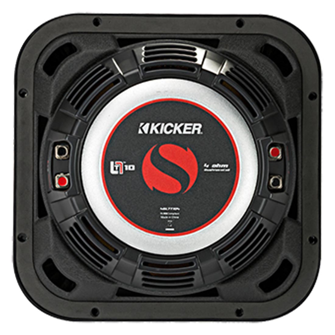 Kicker 46L7T104 Solo-Baric L7T Series Shallow-Mount 10" 4-Ohm DVC Subwoofer