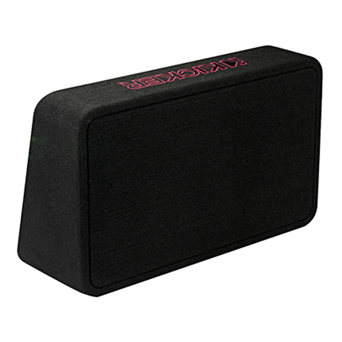 Kicker 46TL7T102 Sealed 2-Ohm Enclosure with Single 10" L7T Series Shallow-Mount Square Subwoofer