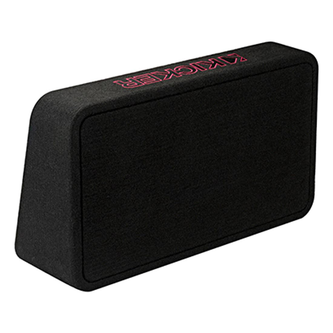 Kicker 46TL7T82 Sealed 2-Ohm Enclosure with Single Square L7T Series 8" Shallow-Mount Subwoofer