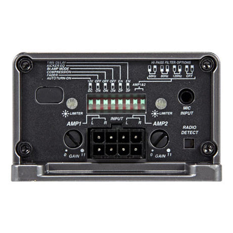 Kicker 47KEY200.4 Compact 4-Channel Car Amplifier with Automatic Tuning DSP