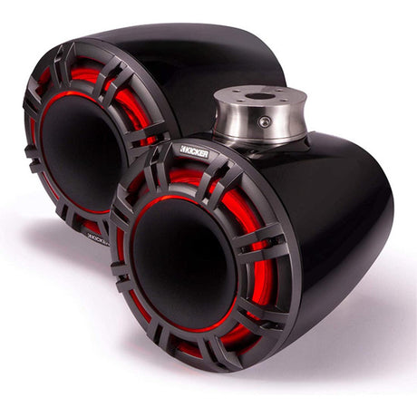 Kicker 47KMFC9 9" Wakeboard Tower Speaker System - Charcoal Black