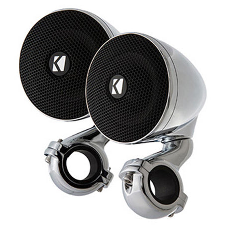 Kicker 47PSM32 3" Enclosed Mountable 2-Ohm Speaker Pods - Chrome