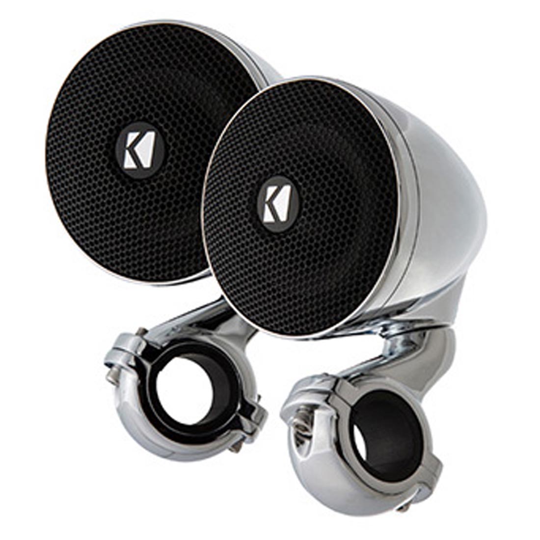 Kicker 47PSM34 3" Enclosed Mountable 4-Ohm Speaker Pods - Chrome