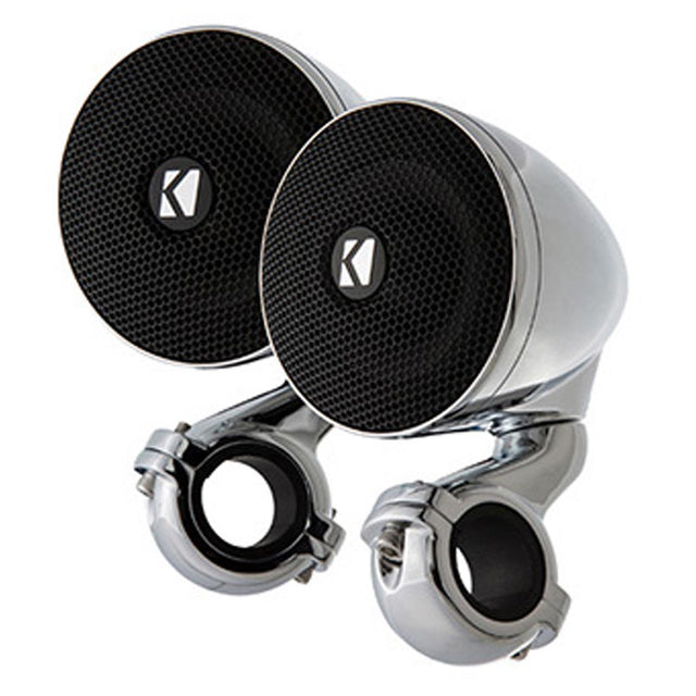 Kicker 47PSM34 3" Enclosed Mountable 4-Ohm Speaker Pods - Chrome