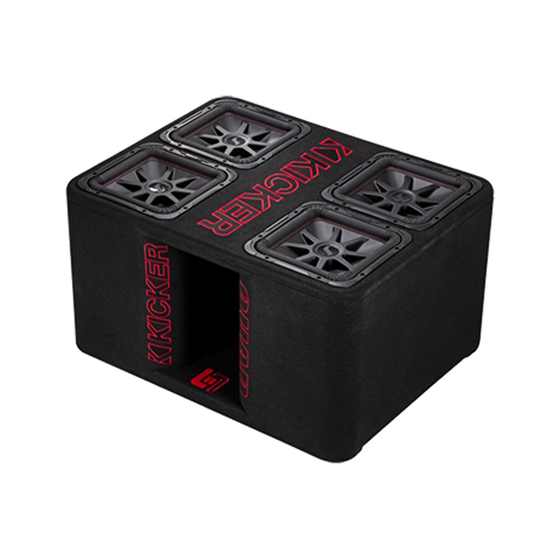 Kicker 47QL7R122 12" QUAD L7R 2-Ohm Loaded Subwoofer Enclosure