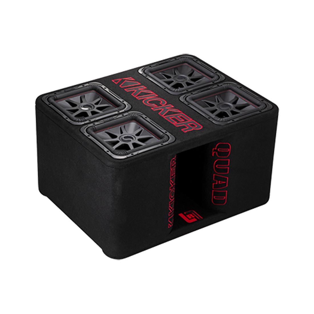 Kicker 47QL7R122 12" QUAD L7R 2-Ohm Loaded Subwoofer Enclosure