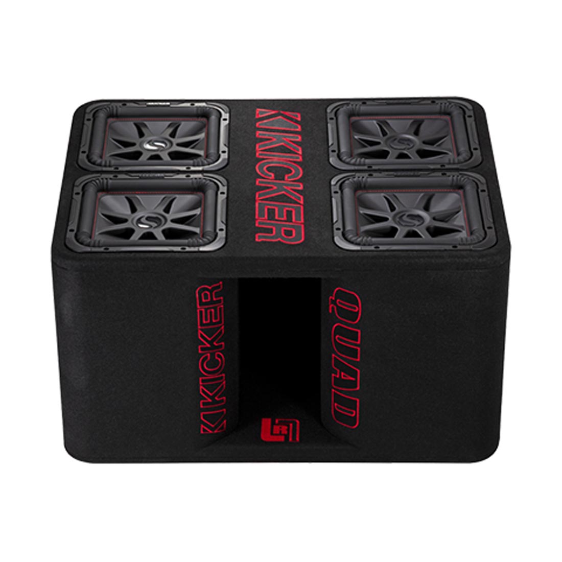 Kicker 47QL7R122 12" QUAD L7R 2-Ohm Loaded Subwoofer Enclosure