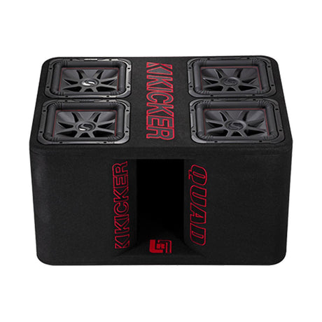 Kicker 47QL7R122 12" QUAD L7R 2-Ohm Loaded Subwoofer Enclosure