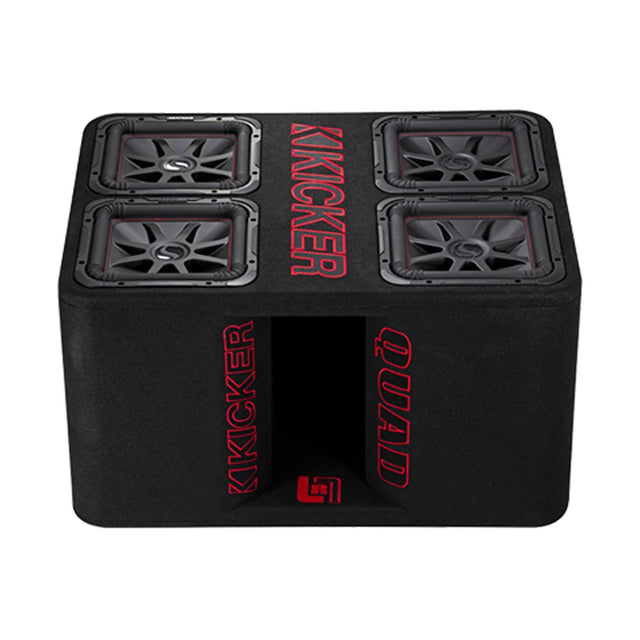 Kicker 47QL7R122 12" QUAD L7R 2-Ohm Loaded Subwoofer Enclosure