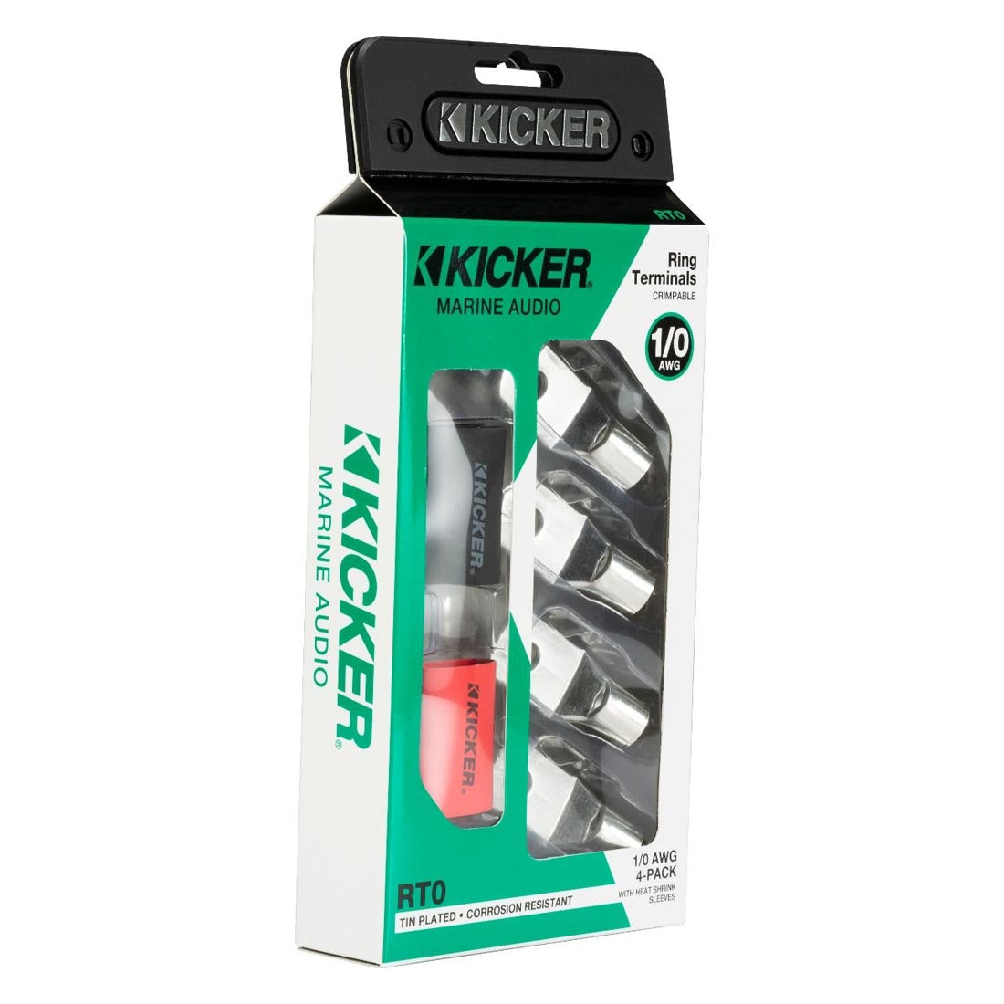 Kicker 47RT0 1/0 AWG Marine Ring Terminals - 4-Pack (47RT0)