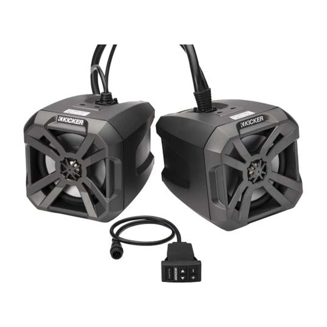 Kicker 48BTCAN65 6.5" Marine Bluetooth PowerCan Speakers with LED Lighting - Pair