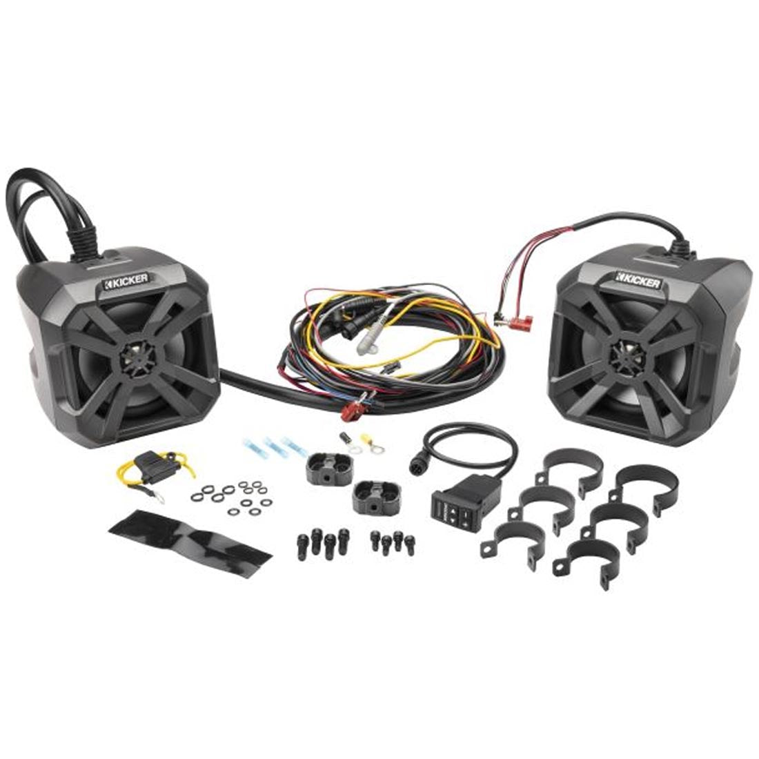 Kicker 48BTCAN65 6.5" Marine Bluetooth PowerCan Speakers with LED Lighting - Pair