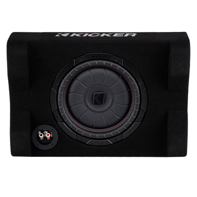 Kicker 48CVTDF102 Sealed Downward-Firing Enclosure with 10" 2-Ohm Shallow-Mount Subwoofer