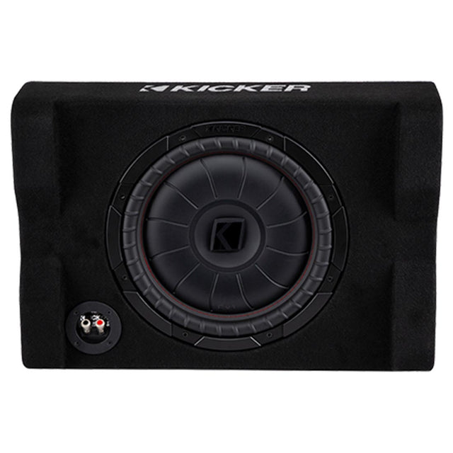 Kicker 48CVTDF122 Sealed Downward-Firing Enclosure with 12" 2-Ohm Shallow-Mount Subwoofer