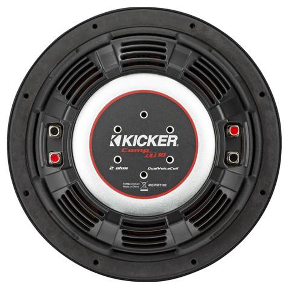 Kicker 48CWRT102 CompRT Series 10" 2-Ohm DVC Shallow-Mount Subwoofer