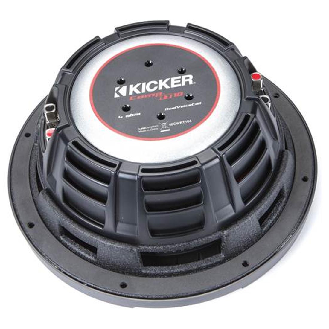 Kicker 48CWRT104 CompRT Series 10" 4-Ohm DVC Shallow-Mount Subwoofer