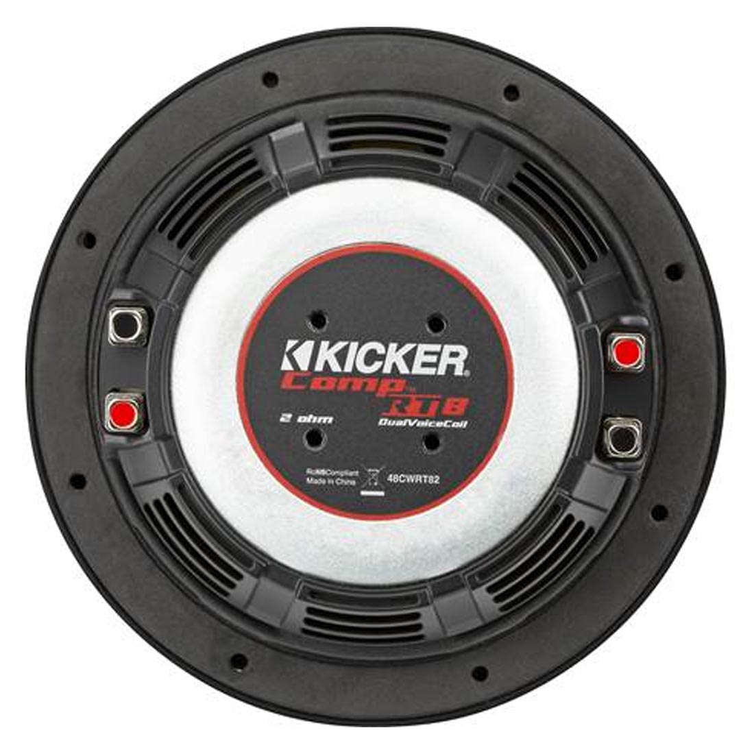 Kicker 48CWRT82 CompRT Series 8" 2-Ohm Shallow-Mount DVC Subwoofer