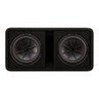 Kicker 48DCWR102 2-Ohm Ported Enclosure with Dual 10" CompR Subwoofers