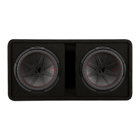 Kicker 448DCWR122 2-Ohm Ported Enclosure Loaded with Dual 12" CompR Subwoofers