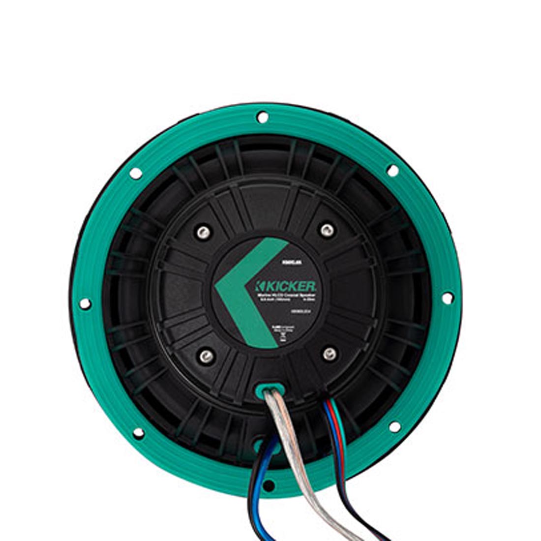 Kicker 48KMXL654 6.5" Coaxial Marine Speakers with White and Charcoal Grilles