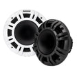 Kicker 48KMXL654 6.5" Coaxial Marine Speakers with White and Charcoal Grilles
