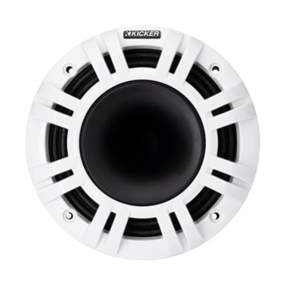 Kicker 48KMXL654 6.5" Coaxial Marine Speakers with White and Charcoal Grilles