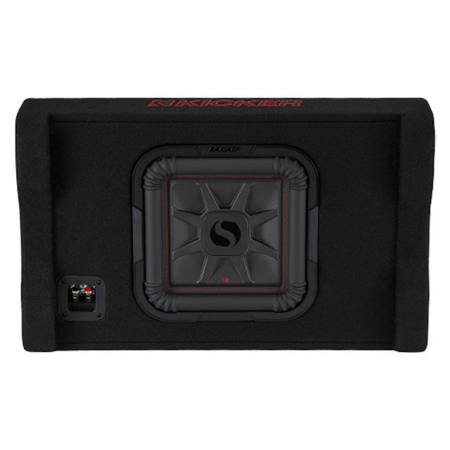 Kicker 49L7TDF102 Loaded Sealed Downward-Firing 2-Ohm Enclosure with Single L7T 10" Shallow-Mount Square Subwoofer