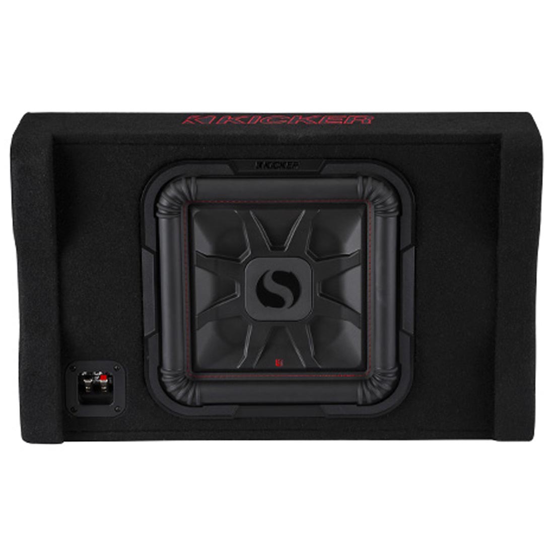 Kicker 49L7TDF122 Sealed Downward-Firing Enclosure with L7T 12" Shallow-Mount Square Subwoofer