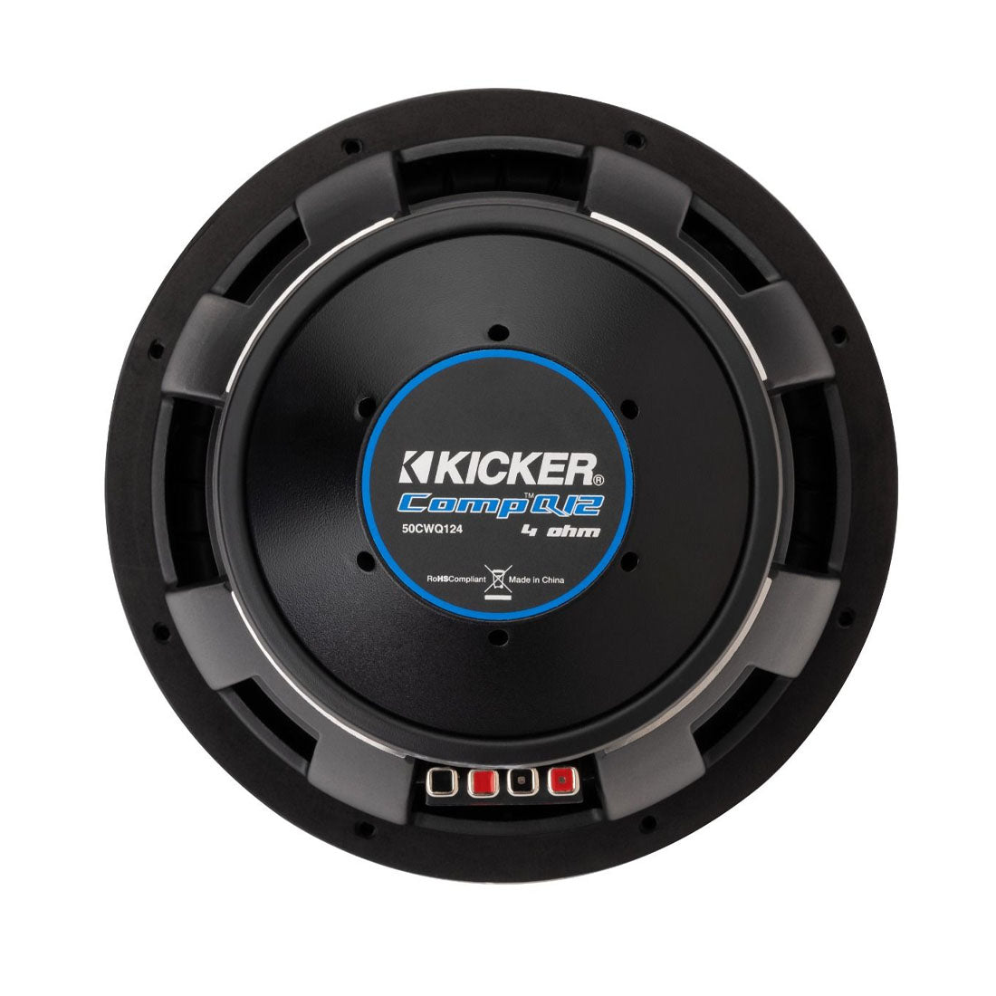 Kicker 51CWQ124 CompQ Series 12" Subwoofer with Dual 4-OHM Voice Coils